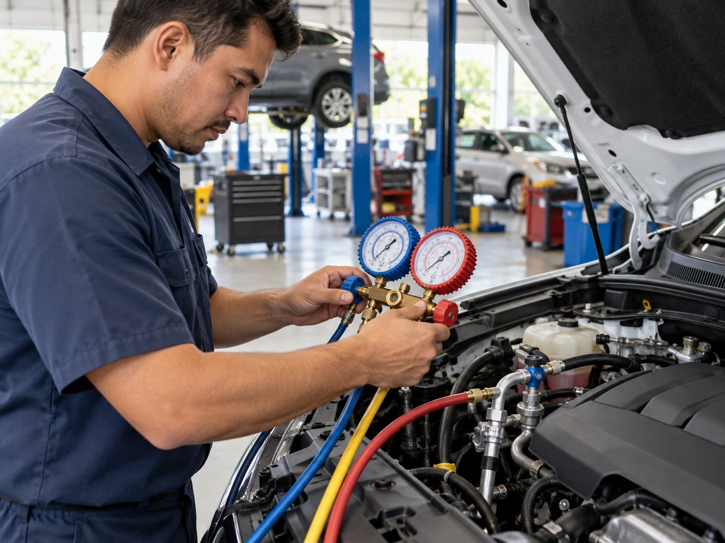Servicio de sistema de refrigeración automotriz